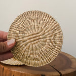 Handwoven seagrass coasters natural (set of 4)