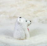 Felted polar bear with heart